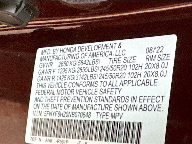 2022 Honda Pilot Special Edition