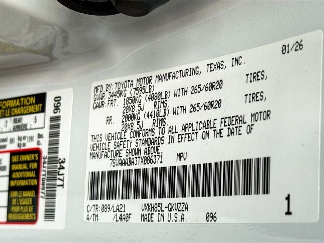 2026 Toyota Sequoia Platinum