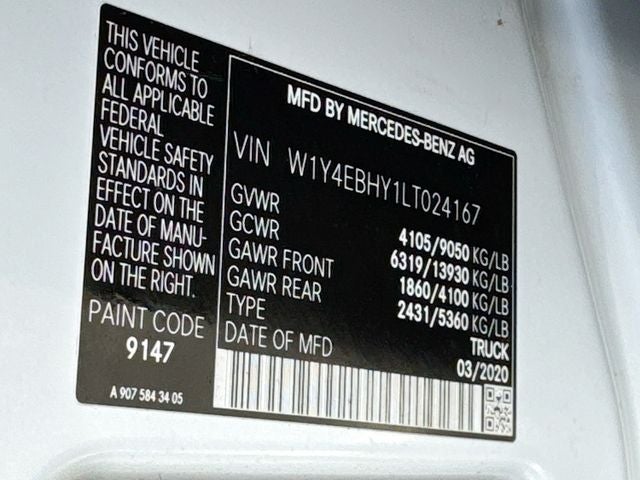 2020 Mercedes-Benz Sprinter 2500 Cargo 144 WB