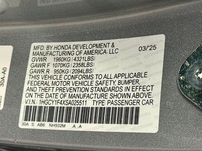 2025 Honda Accord SE