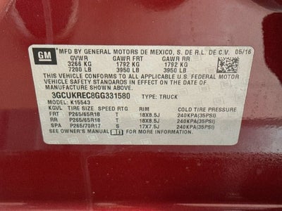 2016 Chevrolet Silverado 1500 LT LT2