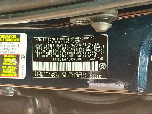 2020 Toyota Camry Hybrid SE