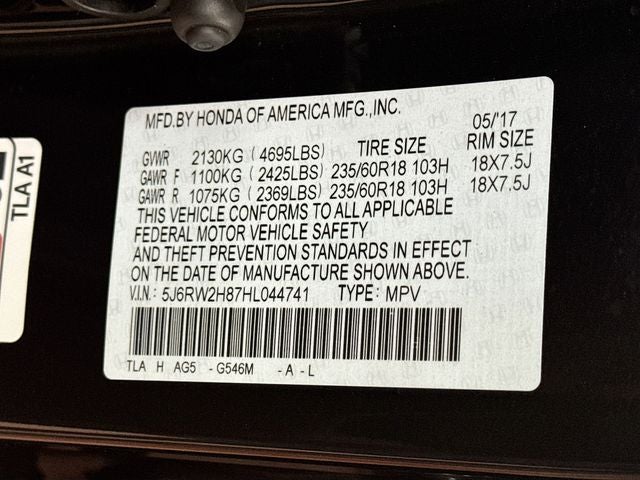 2017 Honda CR-V EX-L w/Navigation