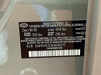 2021 Hyundai Sonata Limited