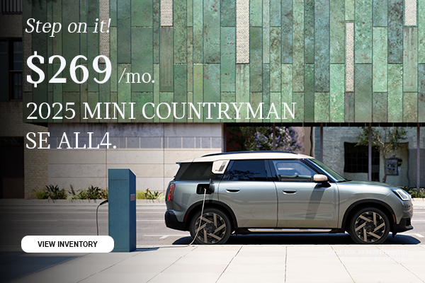 Side view of MINI Countryman SE charging