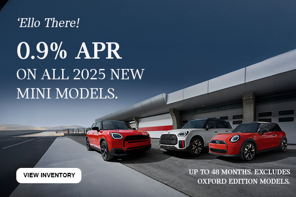 0.9% APR on all New 2025 MINI Models